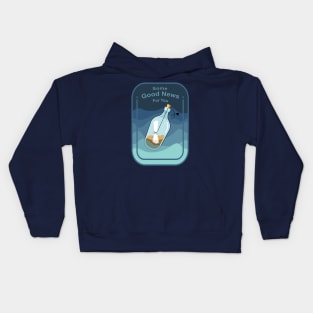 Some Good News for You. Message in a Bottle Kids Hoodie